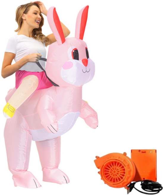 더루비샵 에어슈트 할로윈 코스프레의상 공룡풍선옷, 1개, L(키150-190) 토끼 라이더 성인 에어슈트
