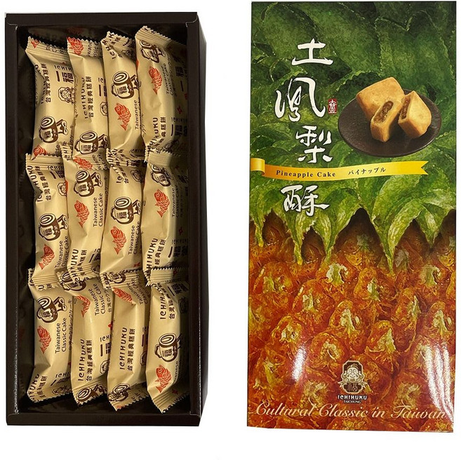 一福堂 小土鳳梨酥 台灣經典蛋糕, 12個, 25g