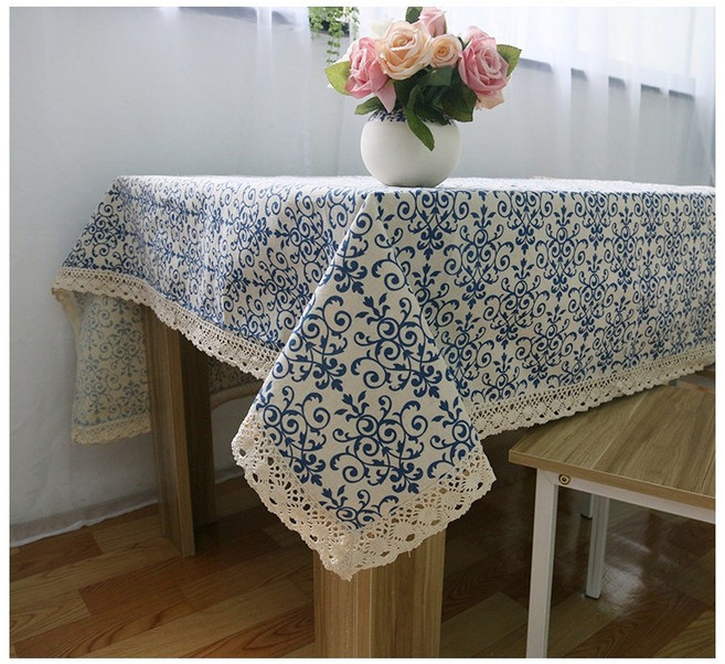 마켓에이 페이즐리 레이스 식탁보, 혼합색상, 90 x 90 cm, 1개