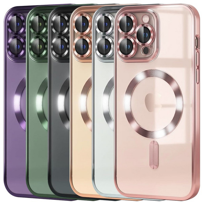 STONESTEEL 아이폰15 프로 플러스 프로맥스 맥세이프 지원 카메라 풀커버 보호 컬러 투명 케이스