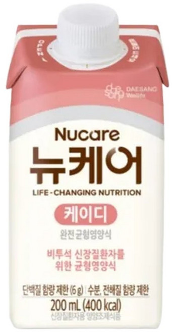 뉴케어 케이디 비투석 신장질환 환자용 균형 영양식 식사대용 저염식 200ml x 30팩, 30개