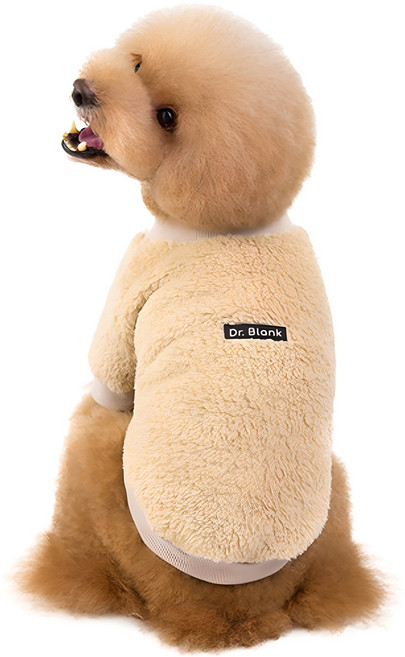 블랭크도그 반려동물 후리스 맨투맨, 아이보리, 1개
