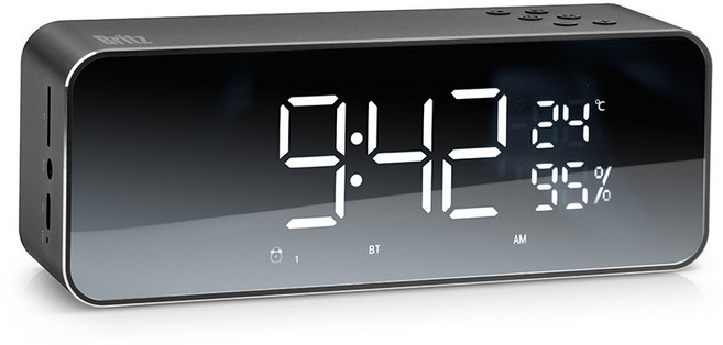 브리츠 포터블 디지털 시계 v5.2 블루투스 스피커, BZ-MX2800