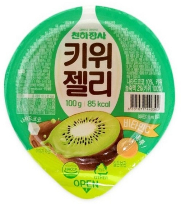 진주 천하장사 키위젤리, 100g, 4개