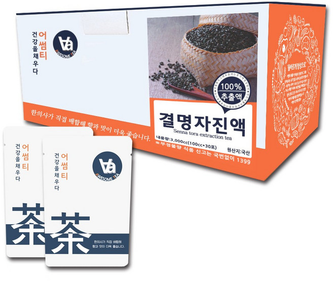 중저온추출 16시간 국산 볶은 결명자 차 즙 진액, 100ml, 30개