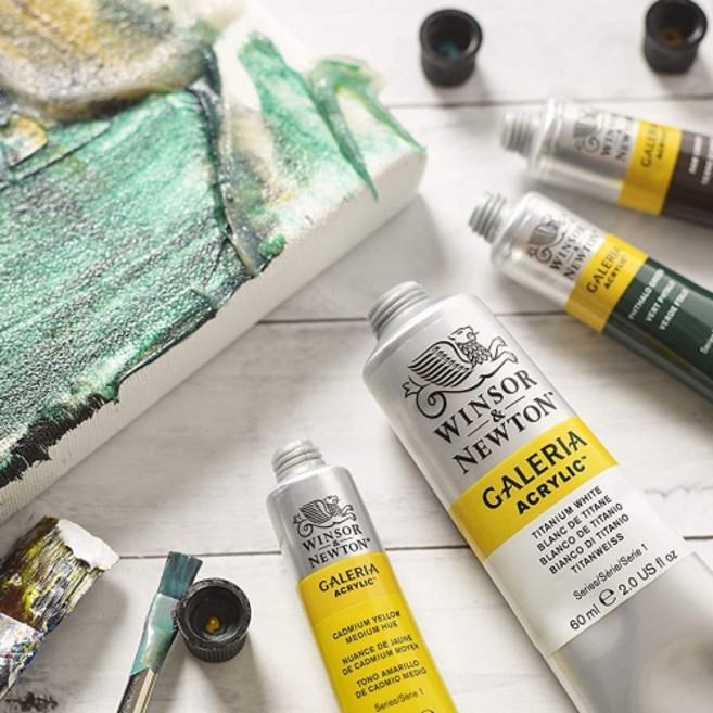 윈저앤뉴튼 갤러리아 아크릴물감 낱색 60ml 낱색 / 옵션선택, 138/Cerulean Blue Hue