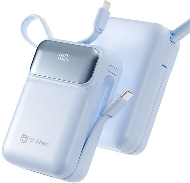 오지렌 올인원 22.5W 고속충전 대용량 보조배터리 20000mAh, 블루, OJMH811