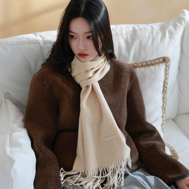 [선물포장] 오렌지앨리스 목도리 캐시미어 가공 남자 여자 머플러 라이트에디션