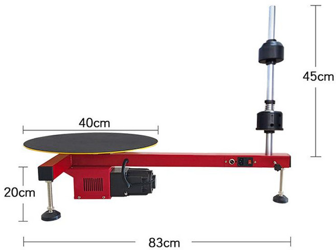 자동 랩핑기 랩포장기 회전 돌림판 반자동 파렛트 (전동-기본) 40cm 턴테이블, EM40 전동 겸용 미국 110V, 1개