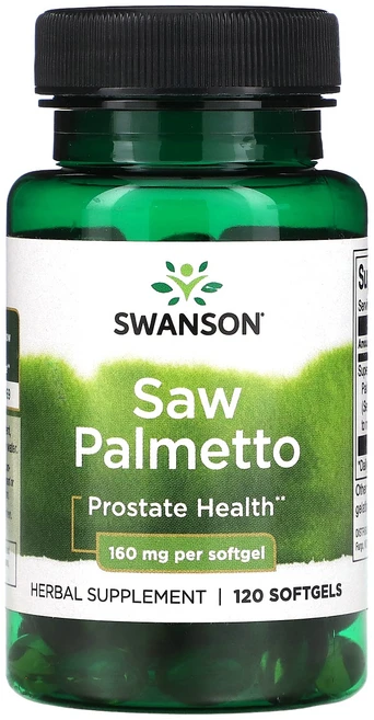 Swanson 쏘팔메토 160mg 소프트젤 120정, Swanson 쏘팔메토 160mg 소프..., 1개 - 쿠팡