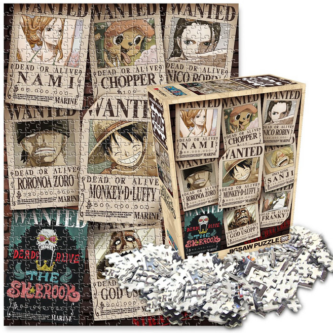 원피스 직소 퍼즐 500조각, 1개, 뉴 현상수배 버티컬, 500피스