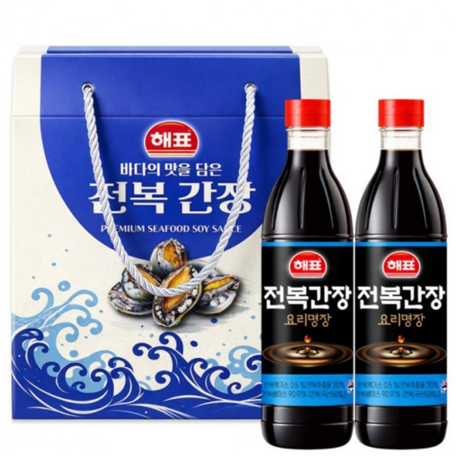 명절 설 단체선물 설날 명절 단체 전복간장2p세트(전복간장500mlx2p) 설선물 해표 설 선물세트, 해표 전복간장2p세트
