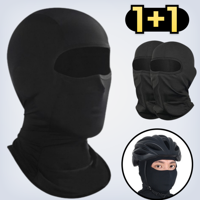 윈픽 오토바이 바라클라바 자외선차단 쿨 스포츠, 2개, 블랙