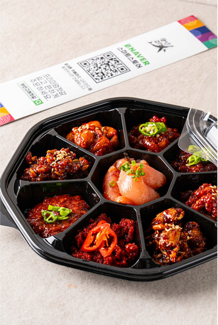 하얀고래 구절판젓갈 봄 여름 가을 겨울 밥도둑 맛있는 밥반찬 술안주 저염 젓갈세트 아이 도시락, A쌀게무침