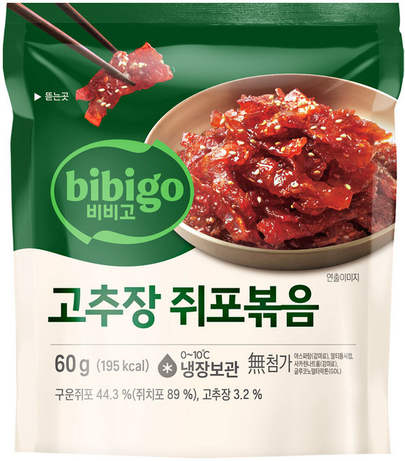 비비고 고추장쥐포볶음, 60g, 1개