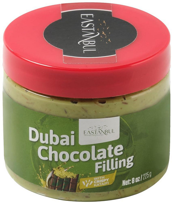 Eastanbul 두바이 초콜릿 바 혼합물 226.8g(8온스) 피스타치오 필링 바삭한 프리미엄 카타이피 크, Eastanbul 두바이 초콜릿 바 혼합물 226.8g, 1, 226.8g