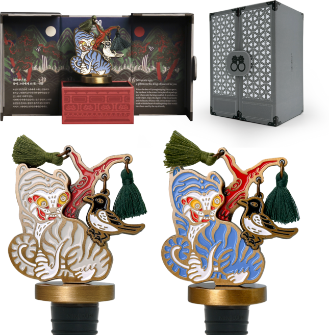 미미달 액운막이 호작도 와인마개 와인스토퍼 외국인선물 한국전통선물 국립중앙박물관 굿즈, 1개, 백호