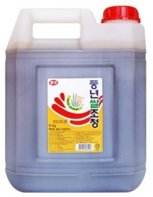 풍년 물엿 쌀조청 대용량 쌀100% 조청쌀엿 맥아 대량 식자재 식당 업소용, 1개, 9kg