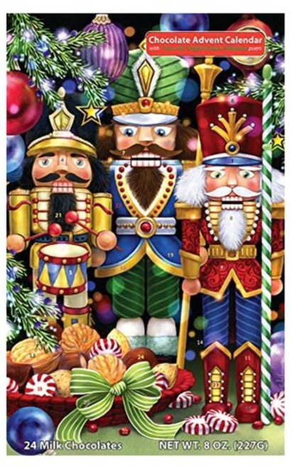 Vermont 버몬트 크리스마스 어드벤트 캘린더 초콜릿 227g 호두까기 인형, 1개