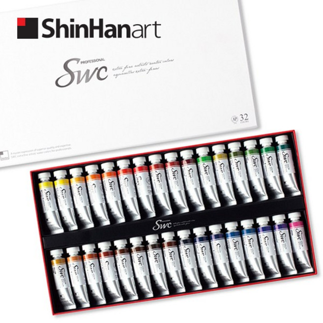 신한 최고급 전문가용 SWC 수채화물감 15ml 32색