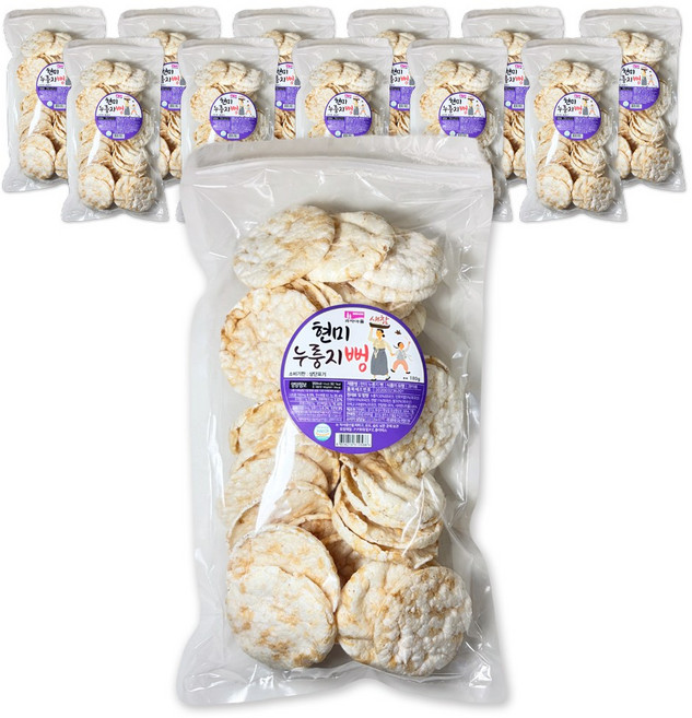 현미 누룽지뻥 box, 12개, 180g