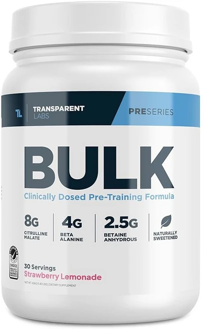 투명 랩스 벌크 프리 운동 파우더 - 근육 형성과 근력을 위한 자연 감미로운 고급 포뮬러 30인분 블루 라즈베리, Strawberry Lemonade, 1개 - 쿠팡