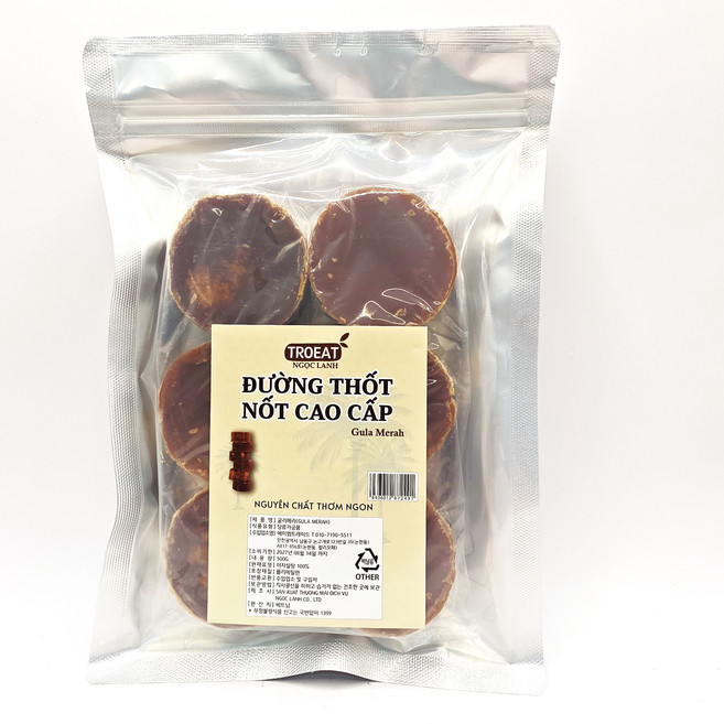 Gula Merah 굴라메라 코코넛슈가 야자설탕100%, 1개, 500g