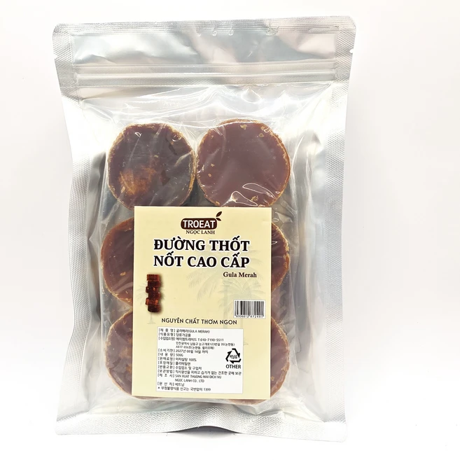 Gula Merah 굴라메라 코코넛슈가 야자설탕100%, 1개, 500g - 쿠팡
