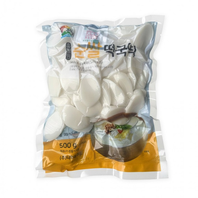 DHMK(대한민국) 홍청원 순쌀 떡국떡 500g 1개 명절 설 추석 유치원, 1g