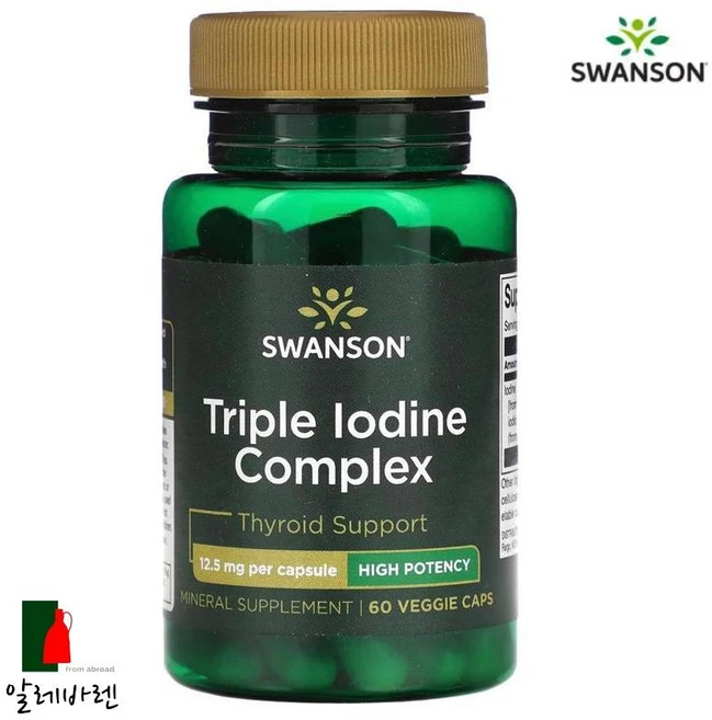 스완슨 트리플 아이오딘 콤플렉스 고함량 125mg 60정 임산부 요드 컨디션, 1개 - 쿠팡