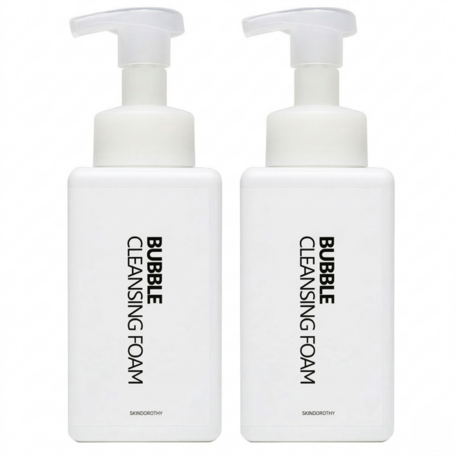 대용량 버블 클렌징폼 순한 저자극 촉촉 세안 폼클렌징, 450g, 2개