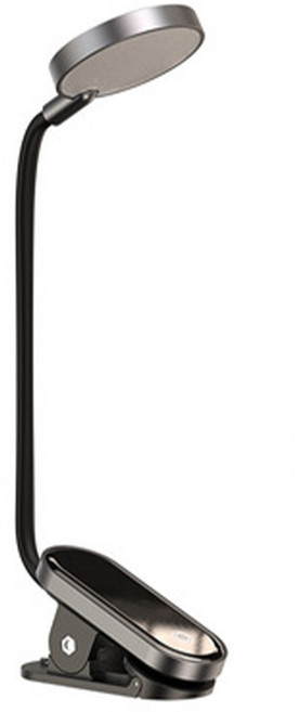 迷你夾子燈 | 充電式 折疊 可彎曲 可平放 三段亮度 夾燈 閱讀燈, 黑