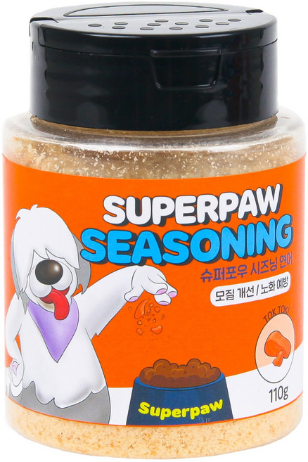 슈퍼포우 강아지 고양이 시즈닝 파우더, 피부/털개선, 1개, 연어