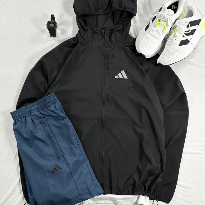아디다스 바람막이 에어리 초경량 후드 러닝 등산 자켓