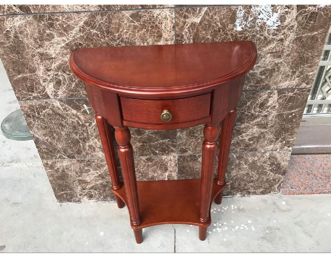 미니멀 장식 진입 반원형 홀 반원玄关대신 거실 콘솔 원목 수납 원목 탁장 협탁 다용도, 직접 설치, A. 레드월넛(600x300x800)