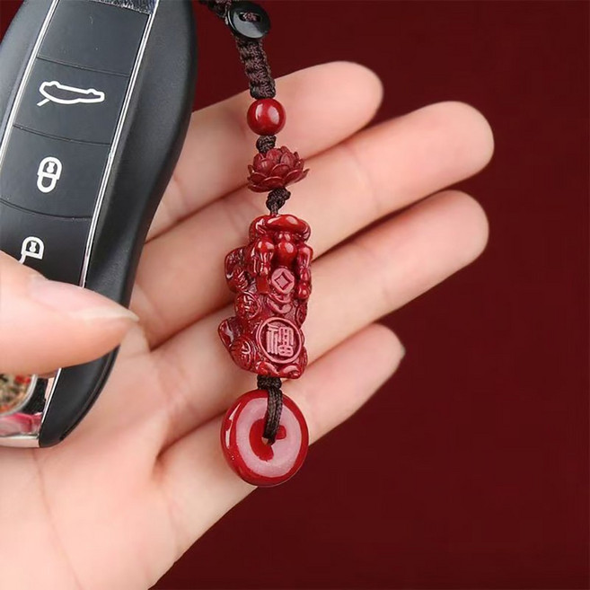 이레오몰 경면주사 비휴 키링 열쇠고리 재물운을 불러오는 L-0056