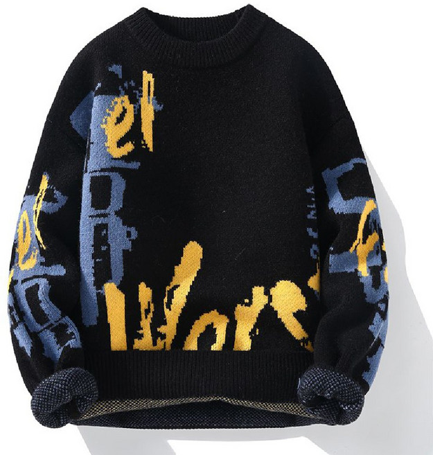 KAQIA 남성 니트 패션 긴팔 라운드 루즈핏 남성스웨터 MR2001