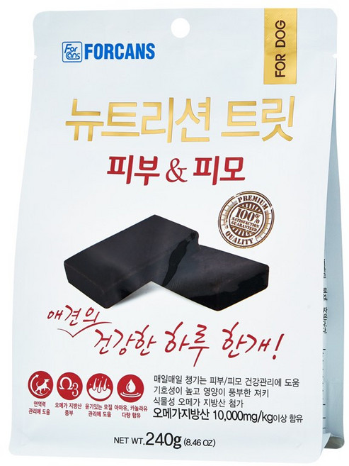 포켄스 뉴트리션트릿 피부&피모 240g, 피부/피모, 1개