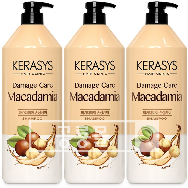 케라시스 마카다미아 손상케어 샴푸 1000ml 1+1+1, 3개