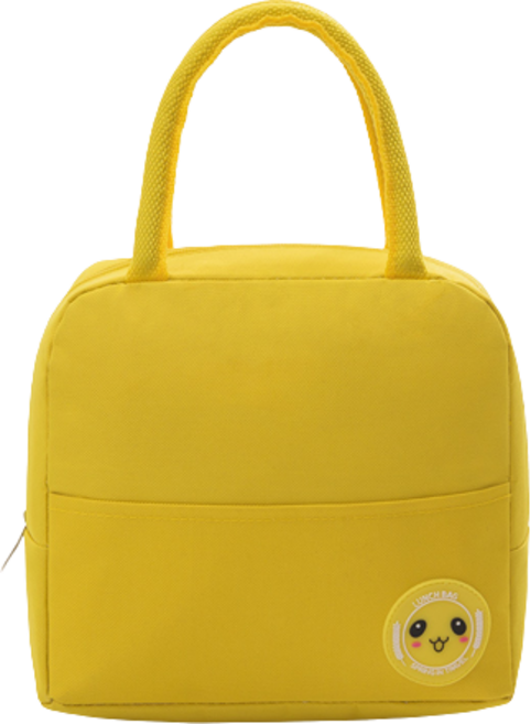 미니 보냉백 도시락 가방 간편 휴대용 보냉 파우치, 02 옐로우, 1개