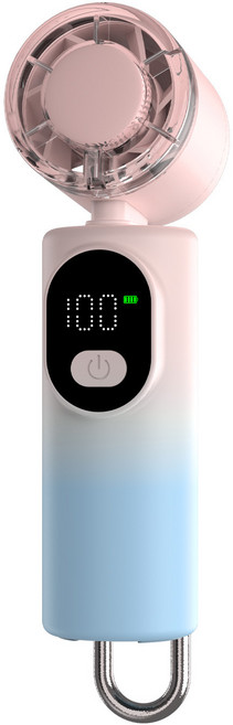 多巴胺手持風扇小型暴力手持風扇迷你便攜式高速大風力桌面小風扇, 44.8*35.8*119mm, 粉藍漸變