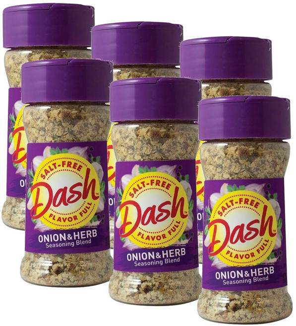 대쉬 어니언 앤 허브 시즈닝 솔트-프리 Dash Onion Herb Seasoning, 71g, 6개