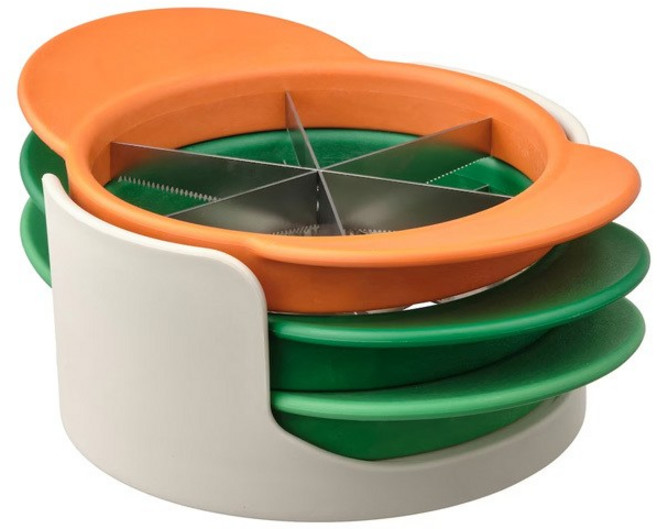 이케아 신제품 웁필드 칼라 과일채소 커터 4종 요리초보 필수품 과일 채소 스틱, 1세트, 혼합색상