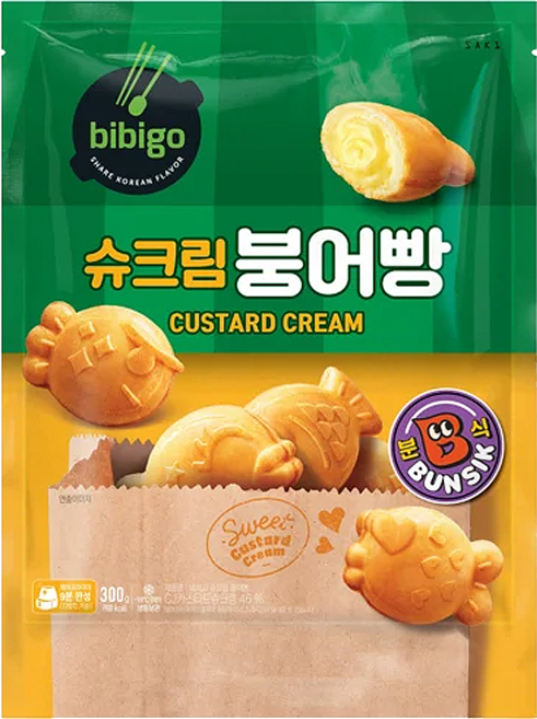 (냉동)[비비고]슈크림 붕어빵, 300g, 2개