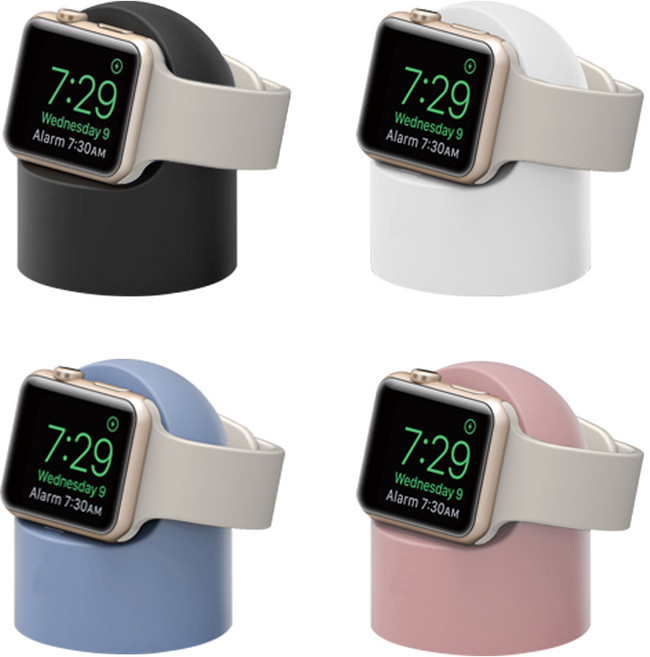 애플워치 실리콘 충전 거치대 아이홀드, 애플워치 충전거치대_블루, 1개