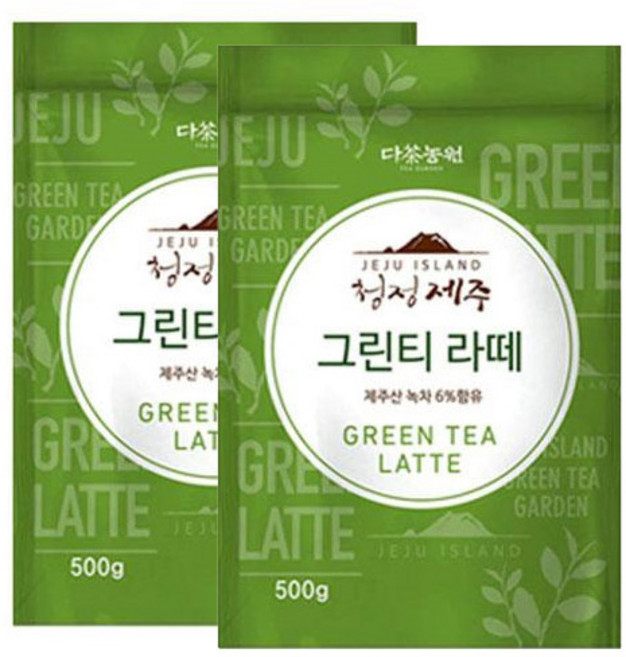 다농원 청정제주 6퍼센트 그린티 라떼 500g 2개세트 녹차가루, 2개, 1개입