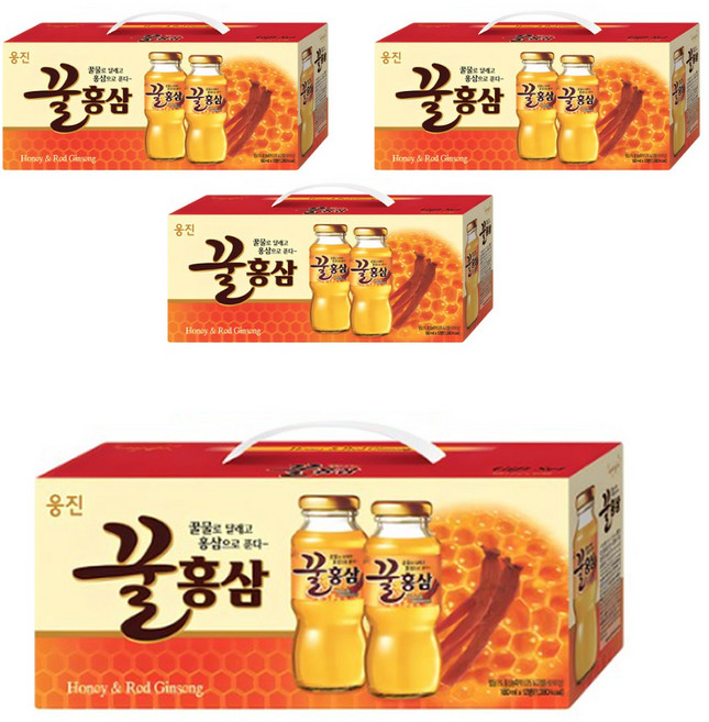 웅진 꿀홍삼 음료, 180ml, 48개