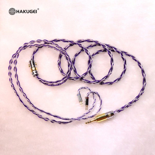 하쿠게이 지웨이 스타. 은도금 OCC 하이브리드 헤드폰 업그레이드 케이블 HiFi 3.5/4.4/2.5mm 커넥터, 23 2.5 A2DC