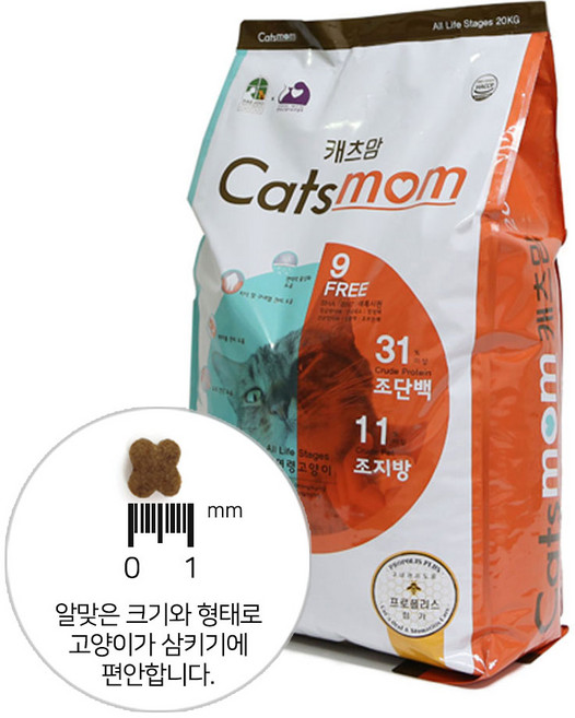 캐츠맘 전연령 고양이사료 캣츠맘 구내건강, 20kg, 1개, 닭
