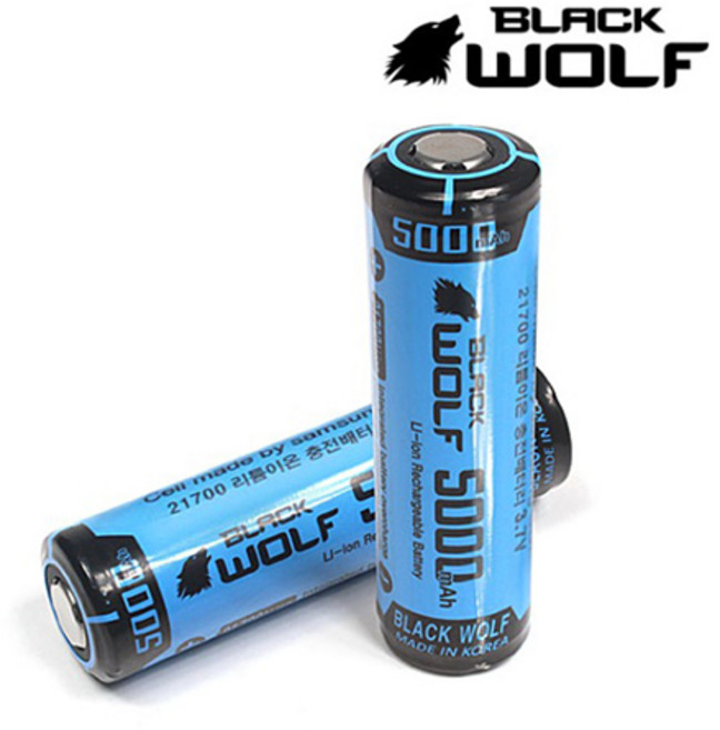 블랙울프 리튬 이온 충전배터리 21700, 1개